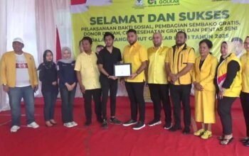 Dipuji Rahmaddian Shah, Guntur Syahputra Jadi Idola Warga di Perayaan HUT ke-61 Golkar Medan
